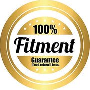 Gold and black logo with '100% Fitment Guarantee' text on a white background