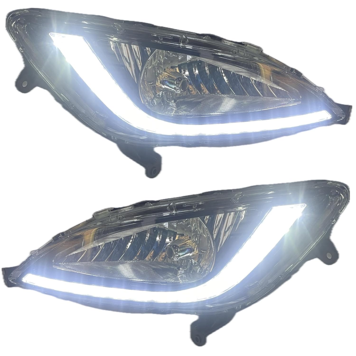 K D LED Fog Lamp Set For Hyundai I20 With DRL Indicator (PAIR) Complete KIT (2012-2014) Type 2