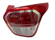 Red taillight for Hyundai Xcent 2014-2020, halogen bulb design, with a reflective coating.