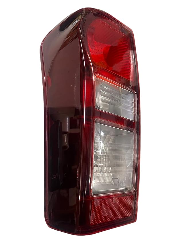 Red taillight lens for ISUZU vehicle, featuring clear glass and three-light design with visible wiring harness.