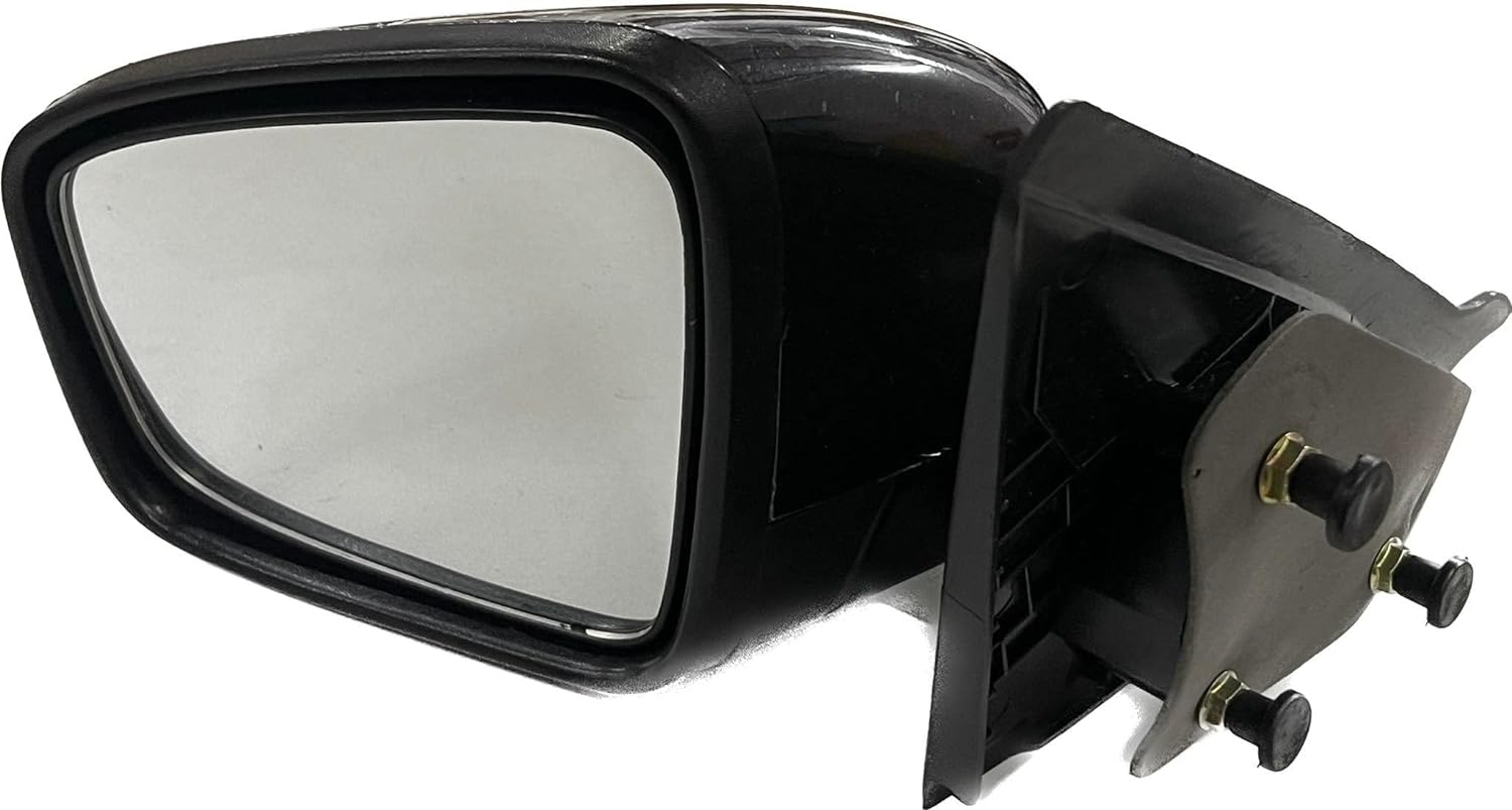 Black side rear view door mirror for Renault KWID, non-adjustable.