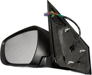 Black door/side mirror with automatic fold function and wiring visible, designed for Maruti Ciaz motor.