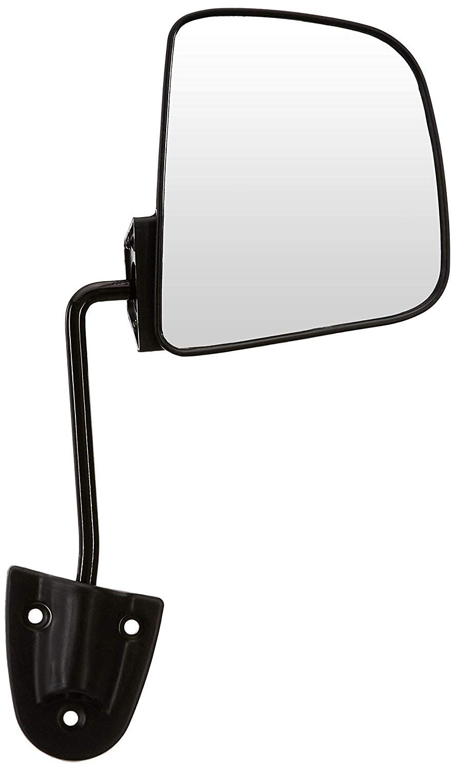 A black, side-mounted door mirror for Tata Ace Type 3 with a convex mirror plate.