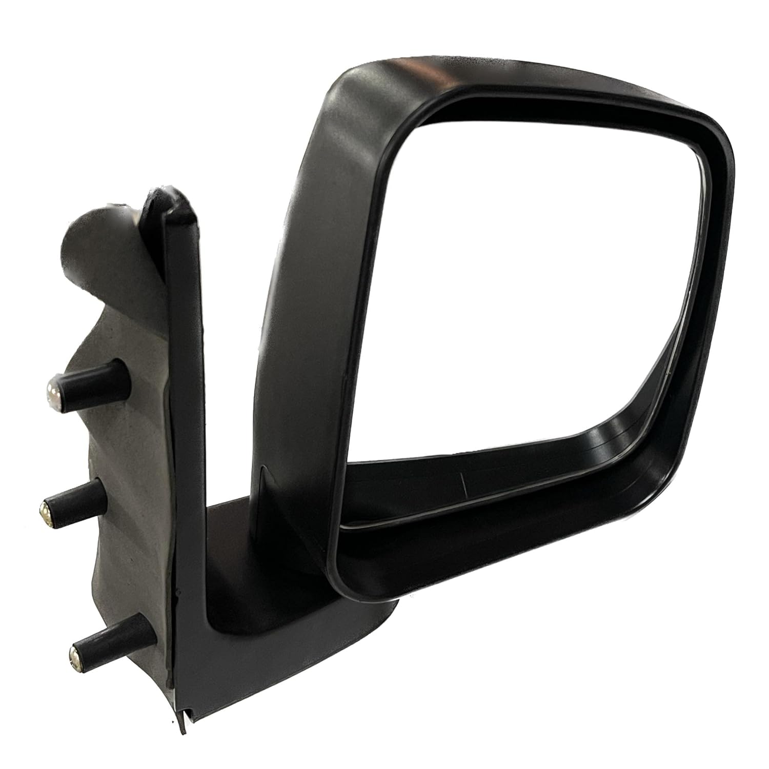 A black K D brand side rear view door mirror for a Tata Super Ace car.