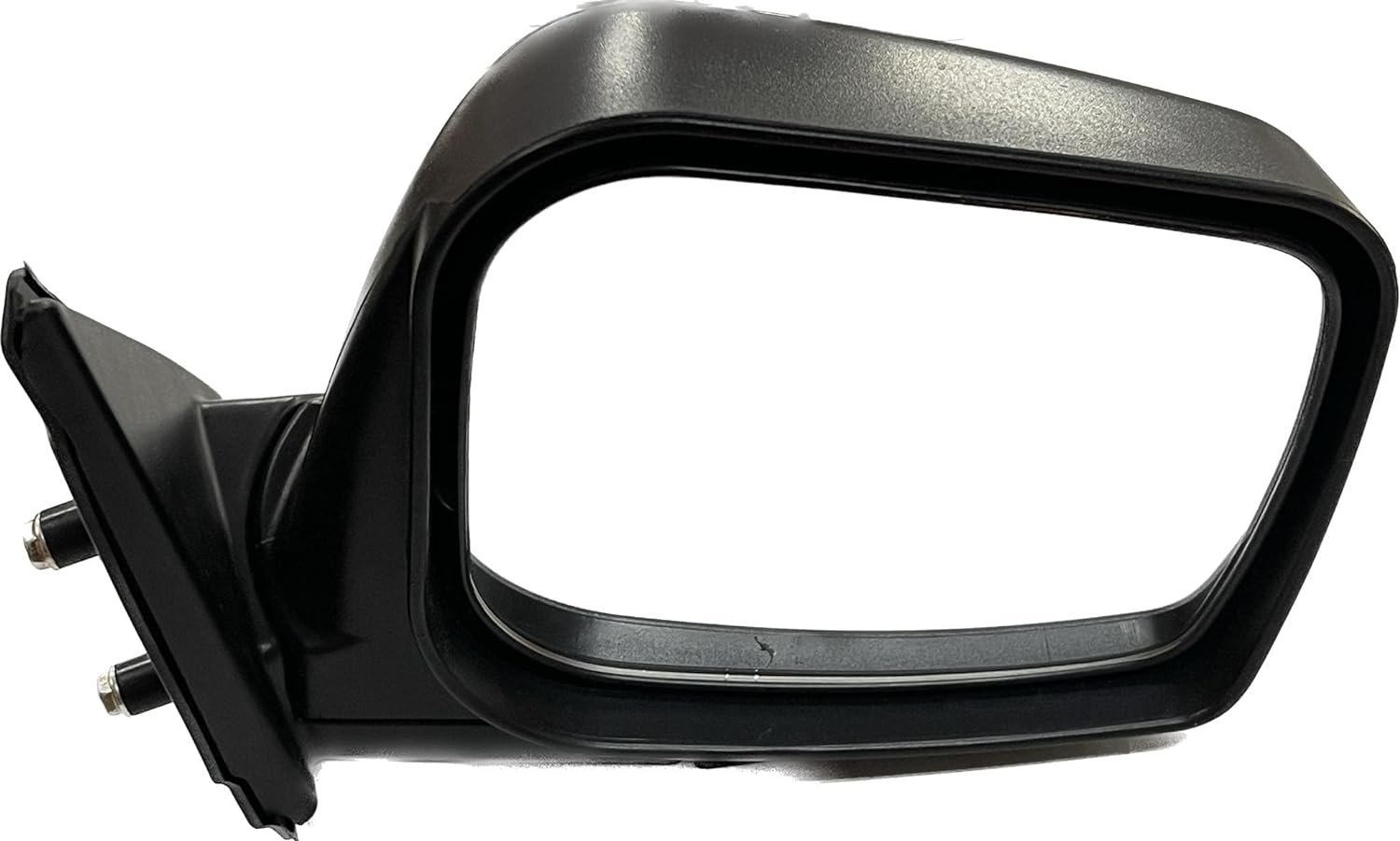 A black K D brand side rear view door mirror for a Tata Xenon Non-Adjustable vehicle.