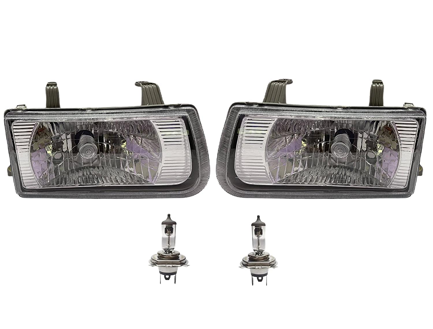 Headlight assembly for Chevrolet Tavera Type 1, designed for 55/60W bulb, without adjustable motor.