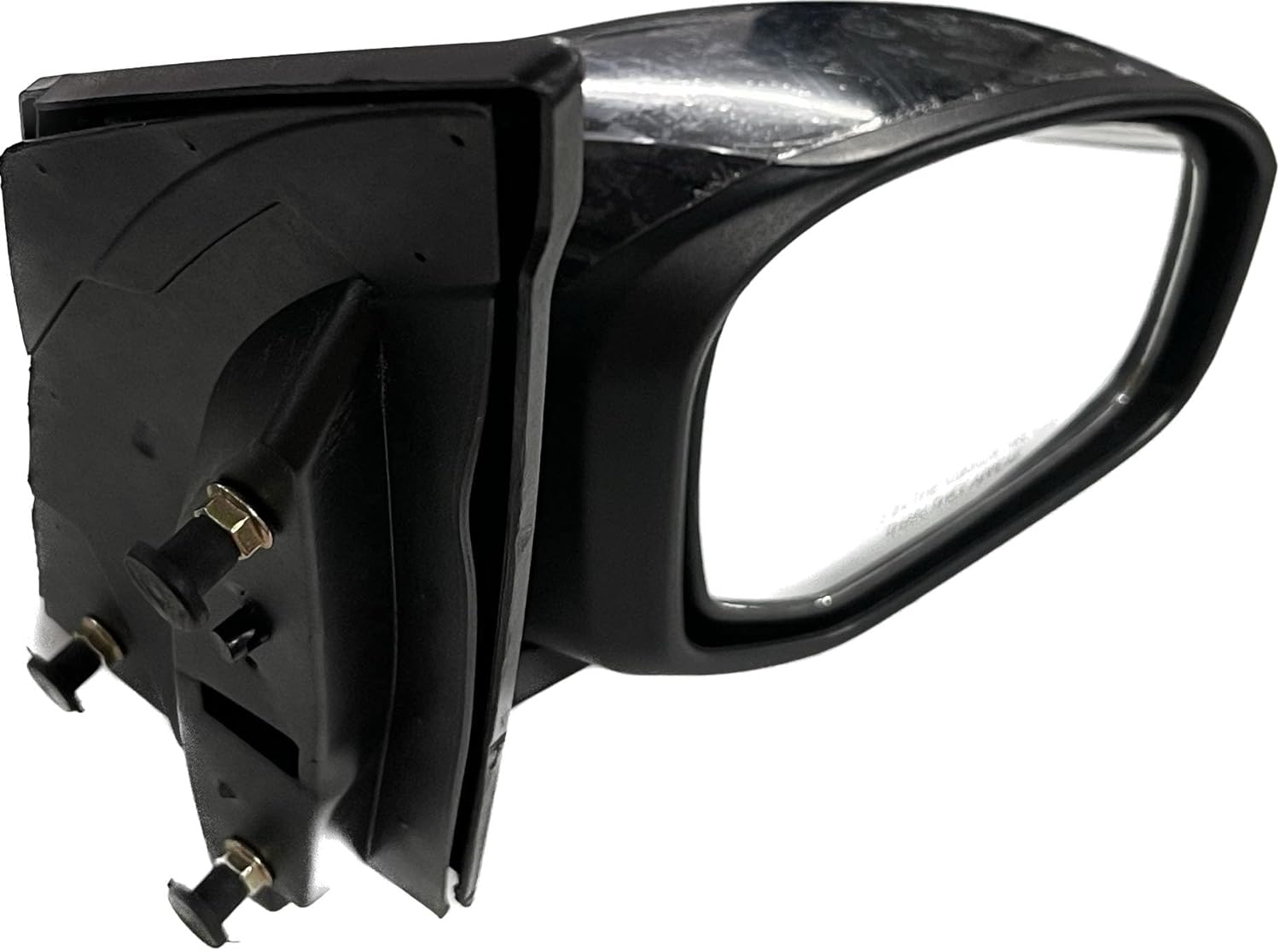 Black side door mirror for Honda vehicles, featuring a convex mirror plate, manual type, and door mount.