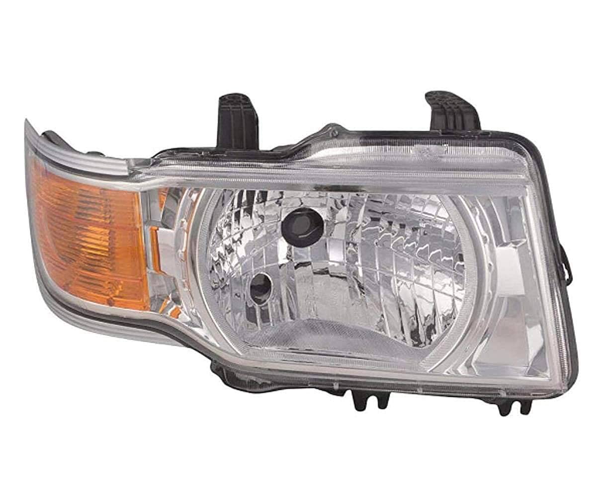 Headlight assembly for Chevrolet Tavera Type 2, featuring a clear lens and reflector with an orange turn signal light visible on the side.