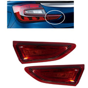 Pair of red taillight assemblies for Maruti Baleno, displayed against a white background.