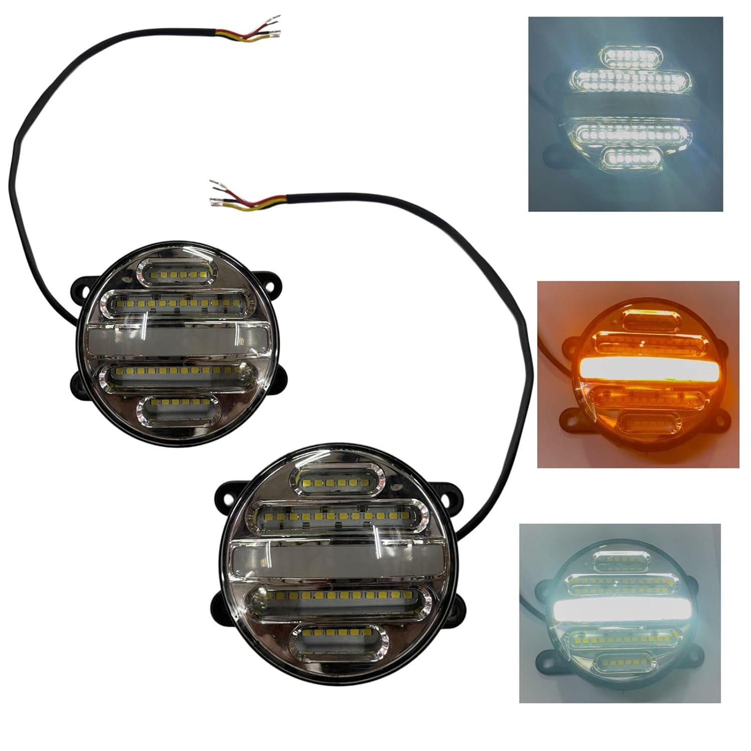 K D UNIVERSAL 60 LED Fog Lamp set for Swift, Ritz, Dzire, K10 T2, Eco Sport, Baleno, WagonR, S-Cross, Ertiga, SX4, Ignis, Ciaz, Brezza, Celerio, Kwid, Nexon, Safari, Punch, Glanza etc.