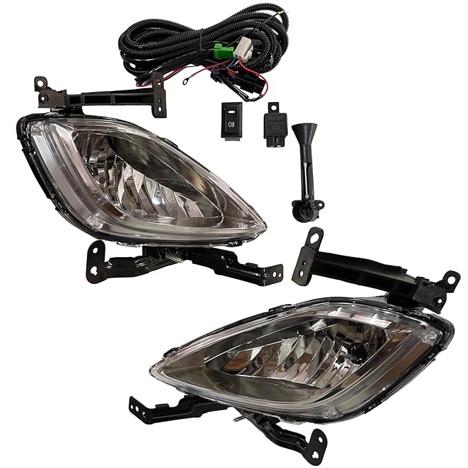 K D Fog Lamp set for Hyundai Elantra 2012-2015 (Right & Left Sides) Complete Kit