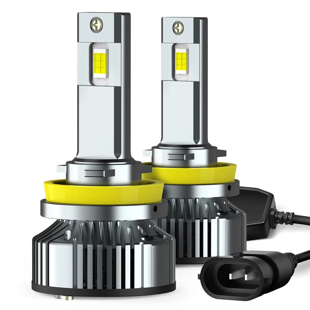 WHITE H11 LED HEADLIGHT BULB (HIGH QUALITY) PAIR