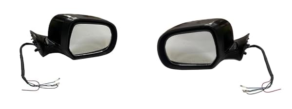 K D Side/Door Mirror for Renault Duster/Verito/Terrano Motor With Indicator (Black)