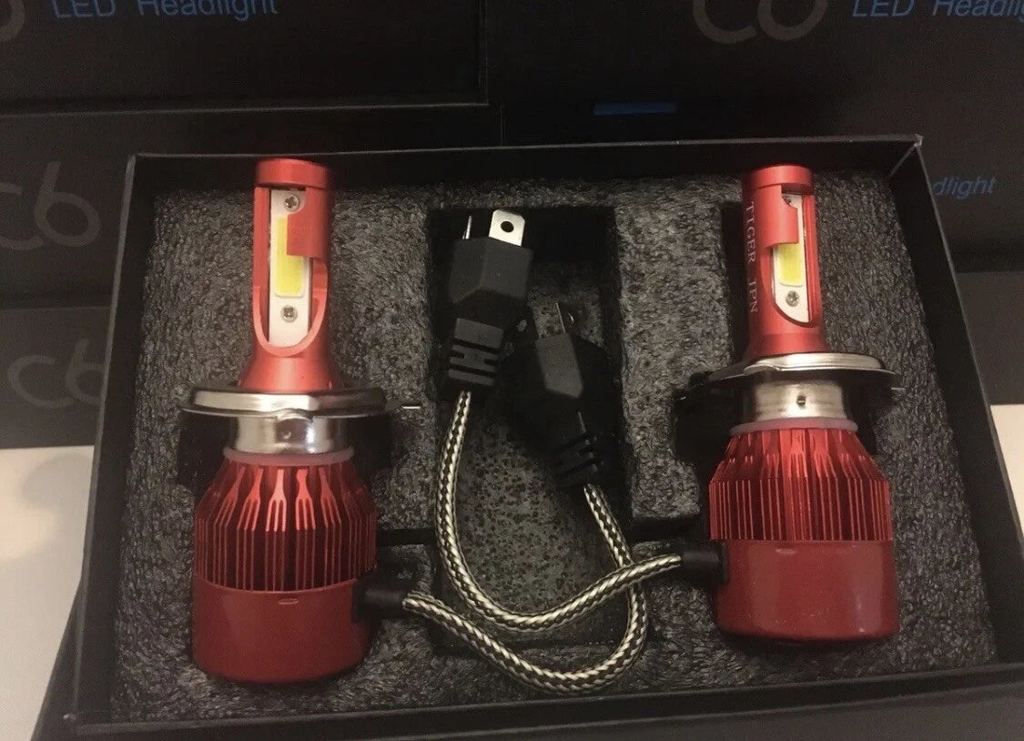 WHITE H19 LED HEADLIGHT BULB (HIGH QUALITY) PAIR