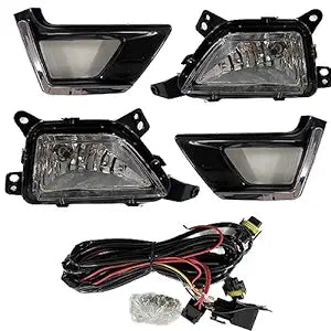 K D Fog Lamp set For Mahindra XUV 300 With Bulb, Grill, Wiring, Switch (PAIR) Complete Kit 2019-2023 | Halogen