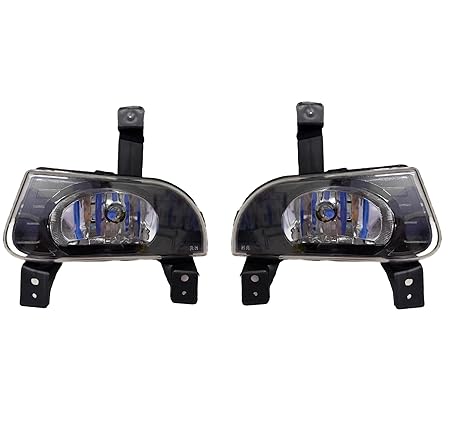 K D Fog Lamp Set for Mahindra Scorpio Mhawk/Verito (PAIR) With BULB (BLACK) 2008-2017