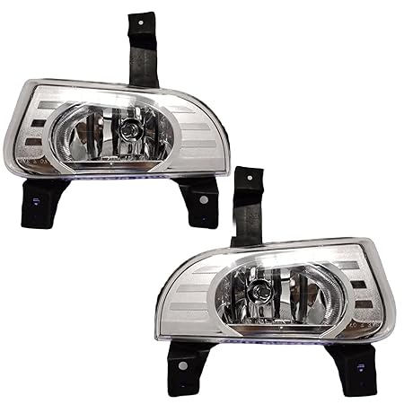 K D Fog Lamp Set For Mahindra Scorpio Mhawk/Verito (Pair) With Bulb (Chrome) Fog Lamp Set For Mahindra Scorpio Mhawk/Verito (Pair) With Bulb (Black) 2008-2017, Halogen