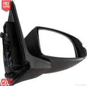 Black motorized side mirror for Honda City with automatic folding feature and integrated turn signal, designed for 2014-2021 models.