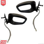 A pair of black motorized door/side mirrors for Maruti Wagonr with indicators, designed to be automatically folded.