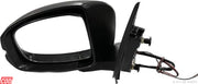 Black side door mirror with automatic fold and indicator lights for Honda Amaze 2018-onwards model.