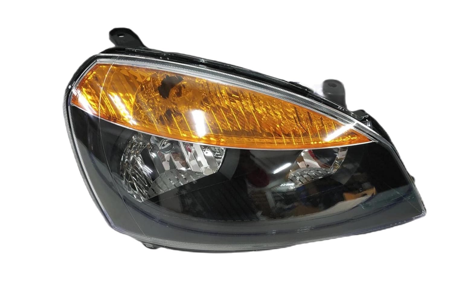 K D Headlight assembly For Tata Indigo eCS 2002-2018 BLACK ( WITHOUT ADJUSTABLE MOTOR)