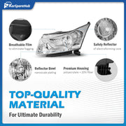 K D Headlight Assembly For Chevrolet Cruze White (2009-2013)