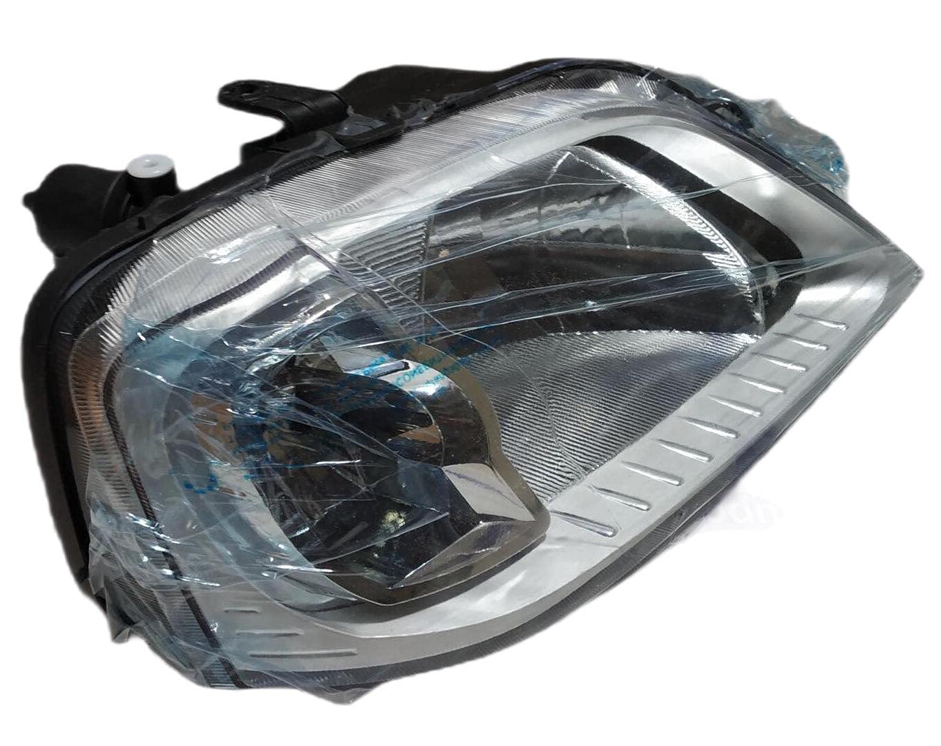 K D Headlight Assembly For Mahindra Logan WHITE (2004-2012) & VERITO (2011-2012)  CHROME ( WITHOUT ADJUSTABLE MOTOR)