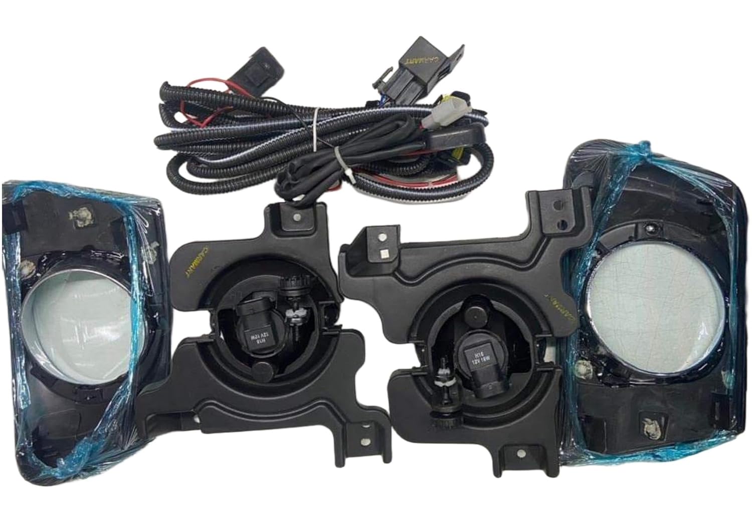 K D Fog Lamp Set For Mahindra Scorpio With Wiring & Chrome Cover (Right & Left Side) Pair 2018-NOW (Complete Kit)