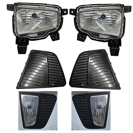 K D Fog Lamp Set for Hyundai Creta (Pair) With Bulb & Bracket 2015-2018 | Halogen