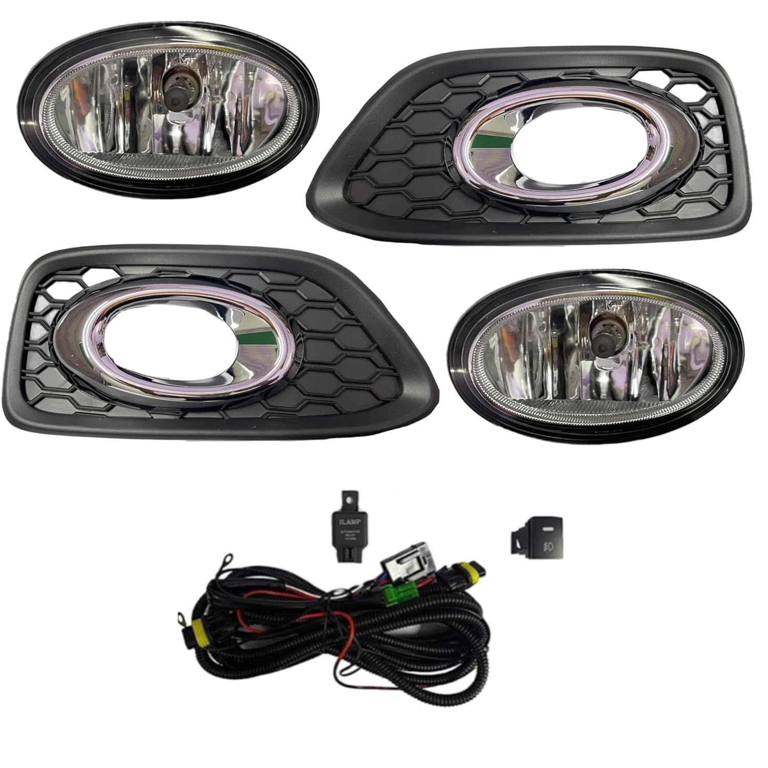 K D Fog Lamp set For Honda Amaze 1st Generation Facelift/BRIO 1ST GEN With Bulb 2016-2018 | Halogen