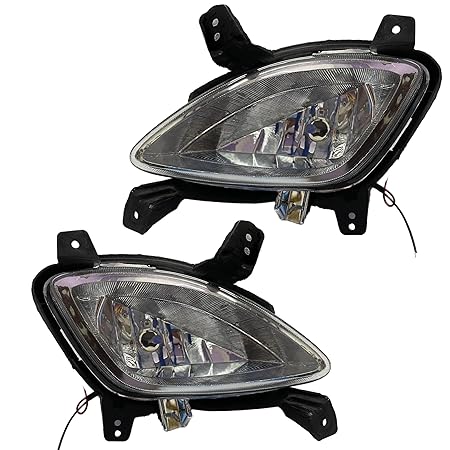 K D Fog Lamp set For Hyundai I10 With Bulb (Pair) 2010-2013 Type 2