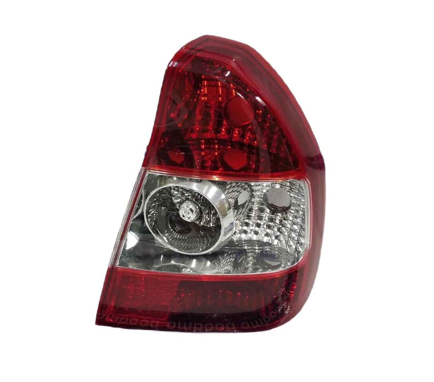 Red tail light assembly for Hyundai Accent 1999-2012, including brake lights and a clear lens.