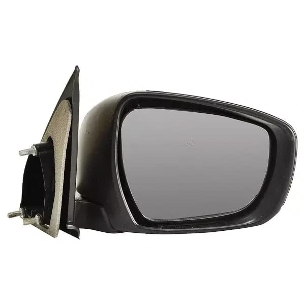 Side view mirror for Maruti Alto K10 Type 2 LX, black in color with a clear convex mirror plate.