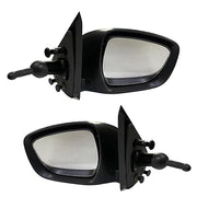 A pair of black door/side mirrors for Alto K10 (2020-Onwards) VX with adjustable mounts.