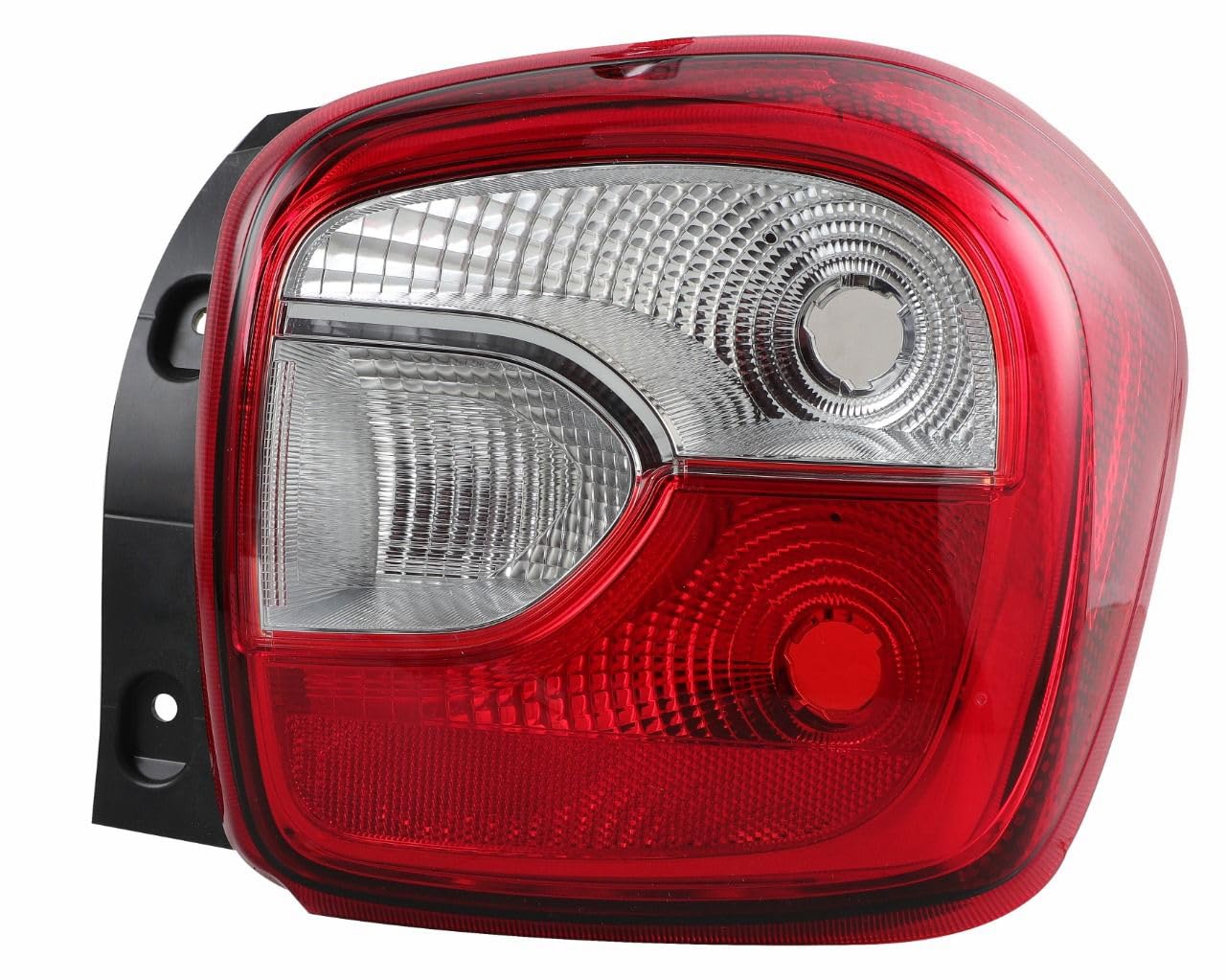A set of two tail lights for a Maruti K10 vehicle, featuring clear and red lens sections with reflector technology.