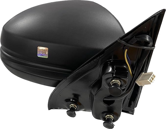 Black, clear K D side/door mirror for Honda Amaze 2018 motor without indicator, with door mount.