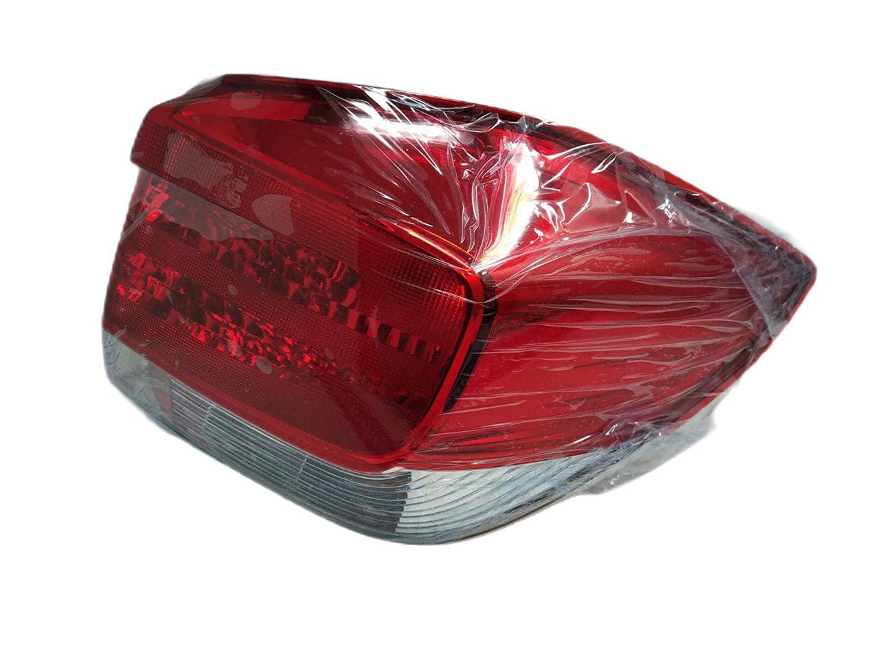 A red tailight/backlight for a Honda Amaze, Type 1, model years 2013-2016, wrapped in plastic.