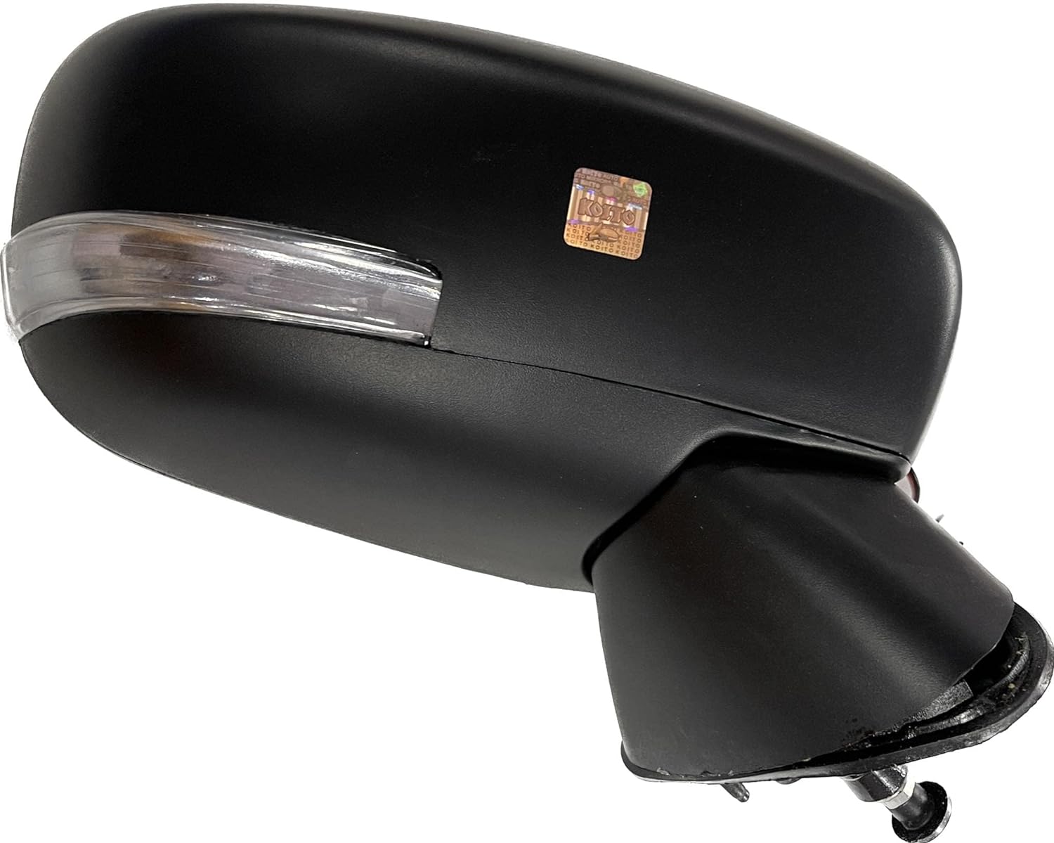 Black side rear view door mirror with an automatic fold, including an electrical wiring harness, for a Maruti Baleno motor plus indicator.