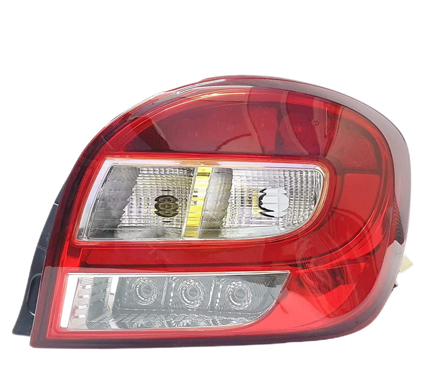 Red tail light for Maruti Suzuki Baleno 2015-2022 with a black frame and clear glass.