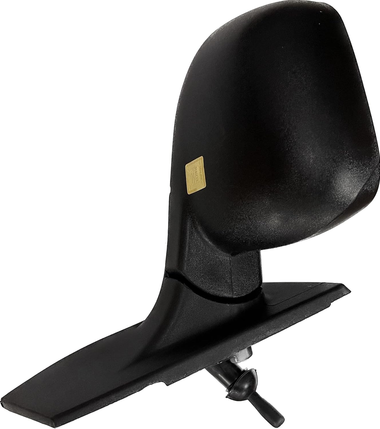 A black, clear side rear view door mirror for Chevrolet BEAT.
