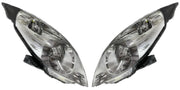 Silver headlight for Chevrolet Beat 2010-2014 model without adjustable motor.