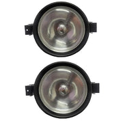 A pair of K D brand fog lights for Mahindra Bolero, with a silver reflective surface and black housing.