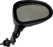 A black K D brand door/side mirror for a Chevrolet Spark.