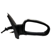 A black, shatter-resistant acrylic door/side mirror for Chevrolet UVA Manual, with a low-profile curved design.