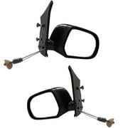 A pair of black, adjustable side mirrors for Datsun Redi Go VX with visible mounting arms and mirror glasses.