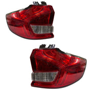 A pair of red and clear taillight assemblies for a Maruti Ertiga vehicle, featuring integrated brake light, tail light, and reverse light sections.