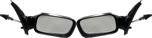 A pair of K D brand side/door mirrors for Fiat vehicles, featuring black acrylic mirrors with a sleek design and ABS plastic housing.