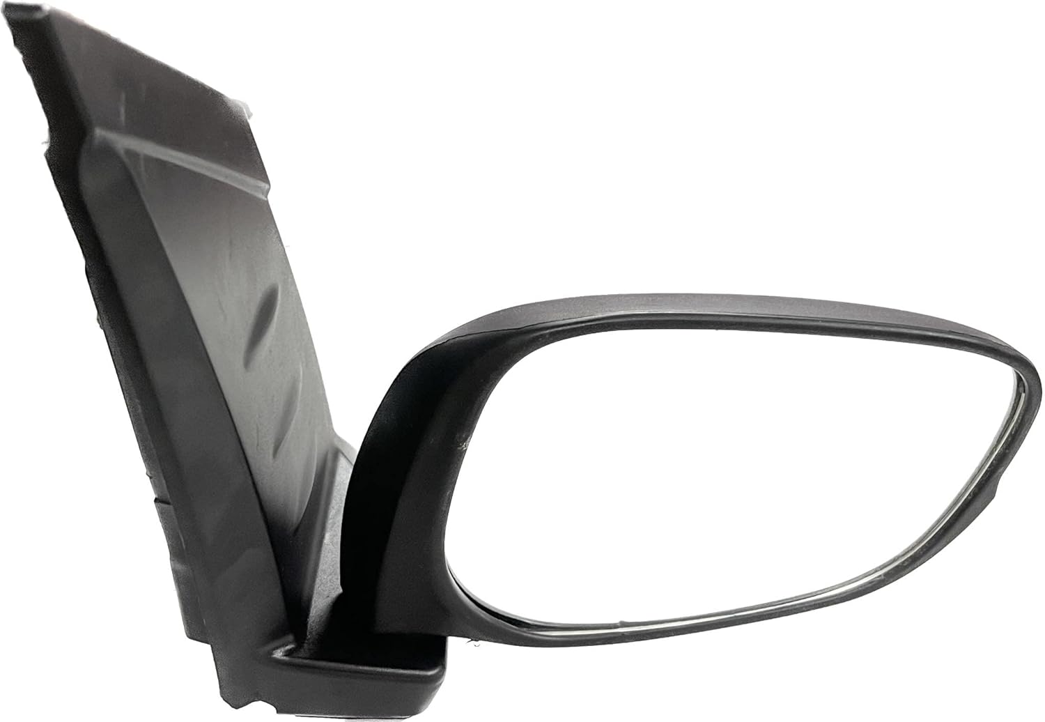 A black side door mirror for a Honda vehicle, featuring a sleek design with a convex mirror plate.