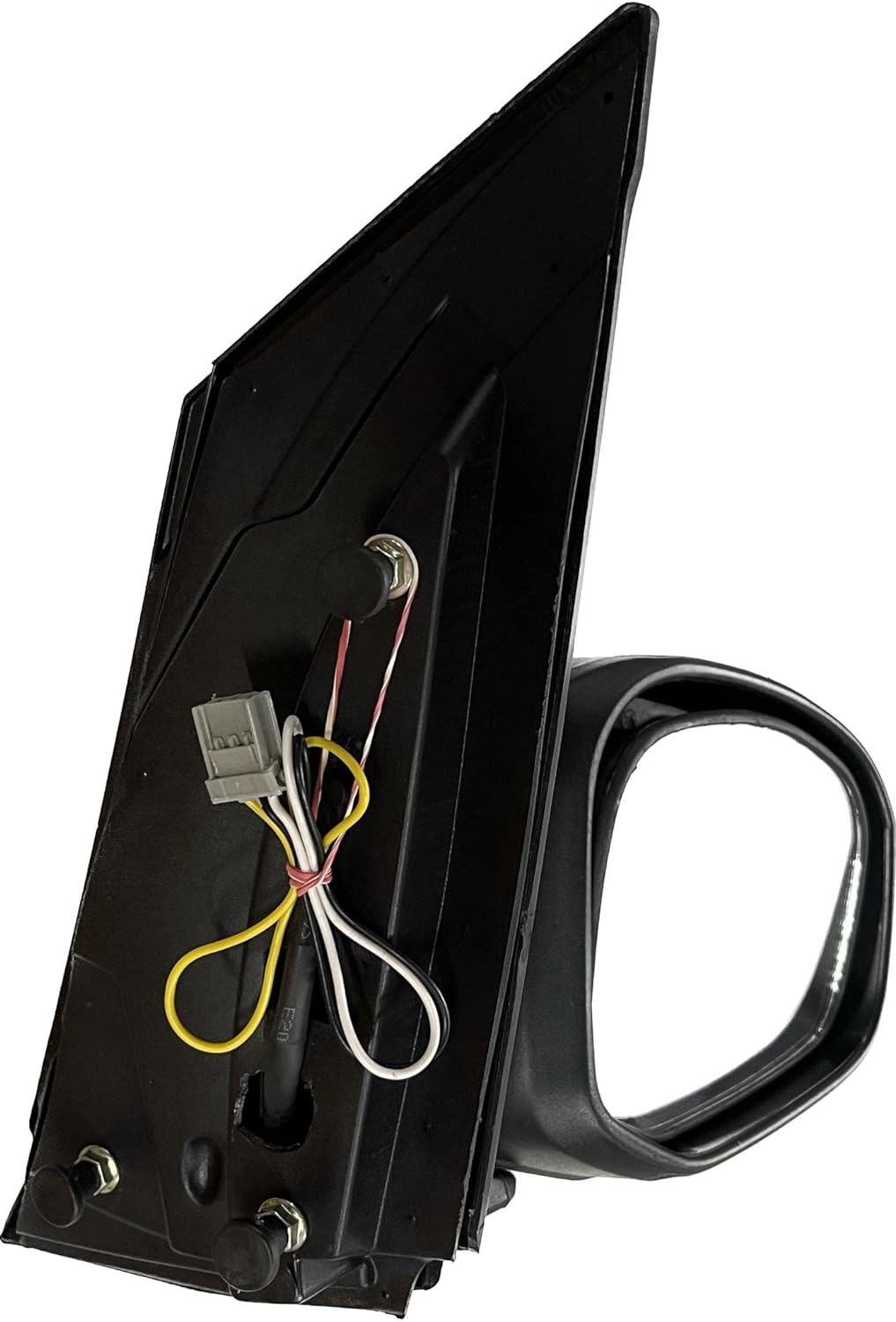 Black side door mirror for Honda vehicles, showing the rear view mirror and electrical wiring