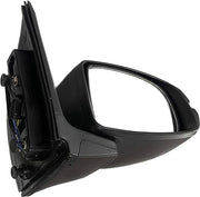 Black motorized side mirror for Honda City with automatic folding feature and integrated turn signal, designed for 2014-2021 models.